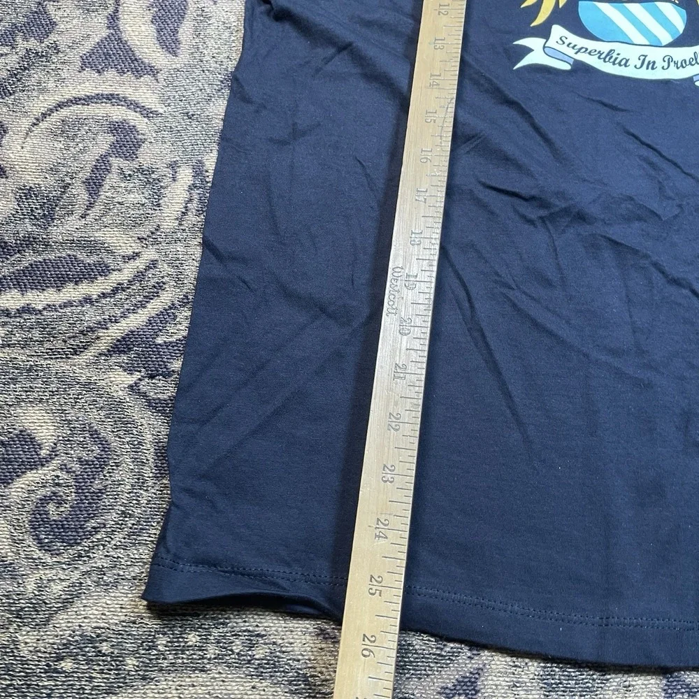Manchester City Old Logo Front Graphic Black T Shirt Youth Size XL New